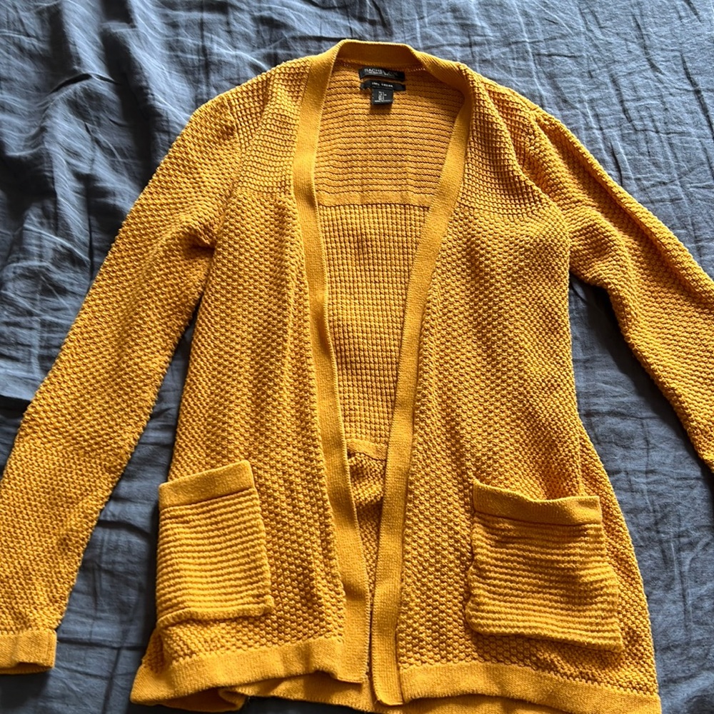 Rachel zoe yellow cardigan, size S